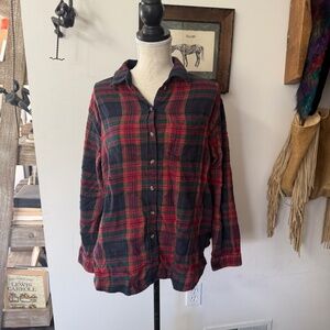 Vintage American Eagle Plaid Top S Unisex